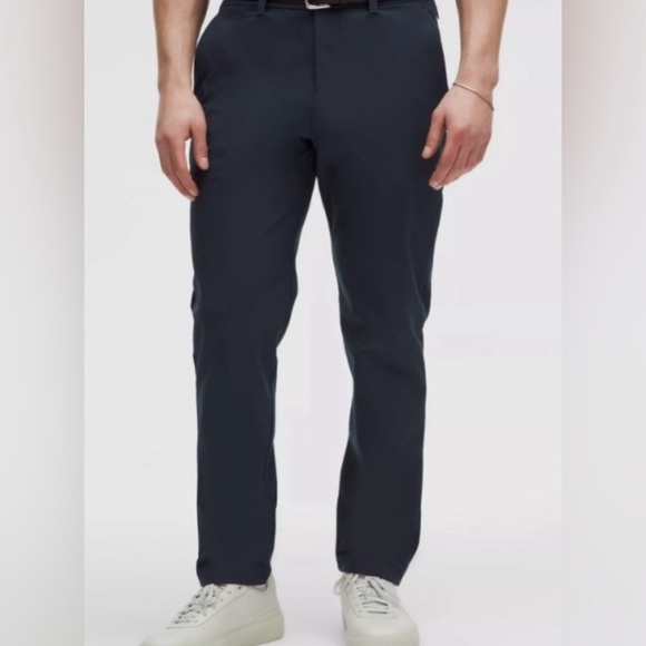 Lululemon Athletica Men ABC Classic 5 Pocket Warpstreme Pants 36 x 32 Navy Blue